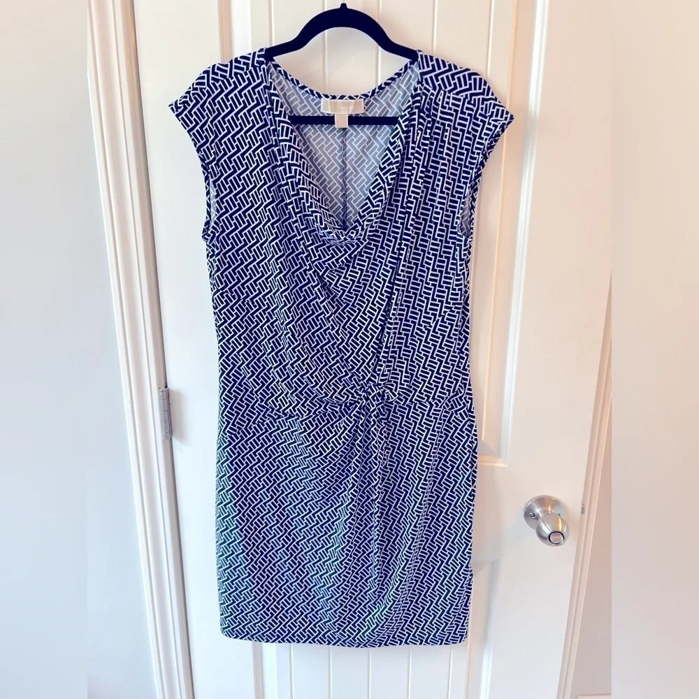 Michael‎ Kors cap sleeve knit midi dress, size L